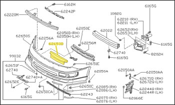 Factory Front Bumper Spacer, 90-96 300ZX