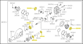 Differential Bearing Kit, R-180, 70-83 240Z-260Z-280Z-280ZX