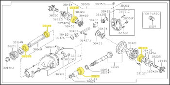 Differential Bearing Kit, R-200, 74-83 260Z-280Z-280ZX