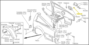 Factory Gas Door Bumper, 11/85-89 300ZX