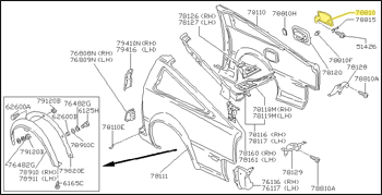 Factory Gas Door, 87-89 300ZX