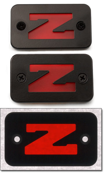 Billet Aluminum Z31 "Z" Logo Door Light Lenses, 84-89 300ZX