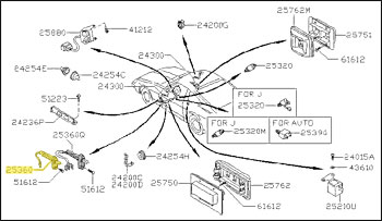 Factory Interior Light Switch, Right Door, 79 280ZX