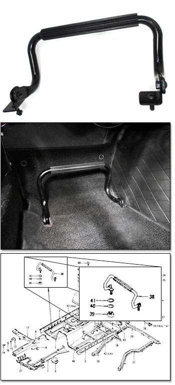 JDM Passenger Foot Rest, 70-78 240Z-260Z-280Z