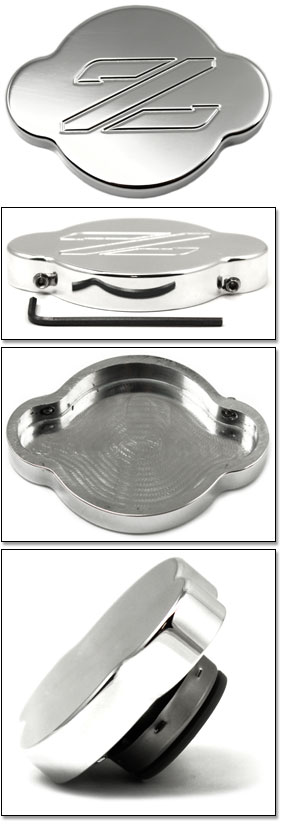 Polished Billet "Z" Logo Radiator Cap Cover, 90-96 300ZX Non-Turbo