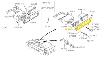 Radio Face Plate, 79-80 280ZX Analog