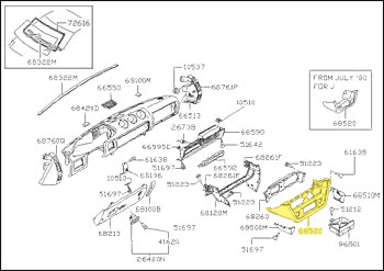 Factory Radio Housing, Black, 79-83 280ZX Standard