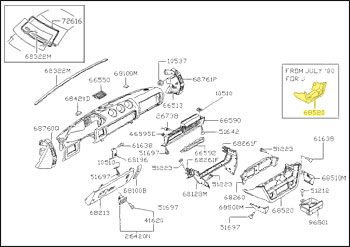 Factory Radio Housing, Blue, 81-83 280ZX GL