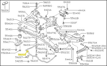 Factory Rear Sway Bar Mount Bushing, 4/87-89 300ZX Turbo