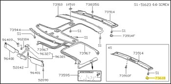 Roof Panel Cap, Silver, 79-81 280ZX 2+2