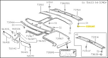 Factory Roof Panel Cap, Silver, 82-83 280ZX Coupe