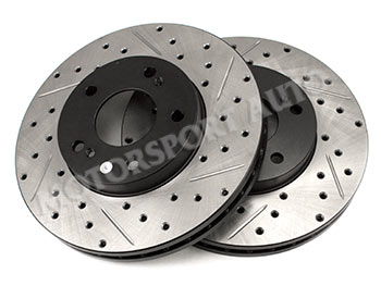 StopTech Vented, Cross Drilled/Slotted Brake Rotors, Front, 7/90-96 300ZX