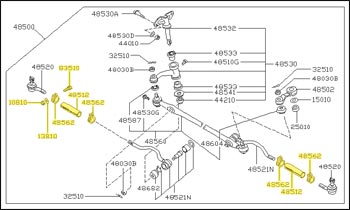 Tie Rod End Adjusting Sleeve Kit, Linkage Type Power Steering, 79-81 280ZX