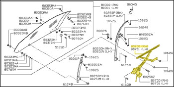 Factory Window Regulator, Right, 90-96 300ZX