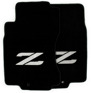 Z-32 "Z" Logo Floor Mats, Black, 94-96 300ZX Convertible