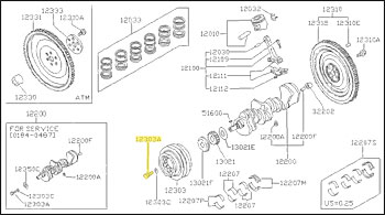 NEW! Factory Crankshaft Pulley Bolt, 4/87-89 300ZX