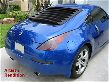 Introductory Pricing! NEW! Rear Window Louver, Aluminum, 03-08 350Z Coupe